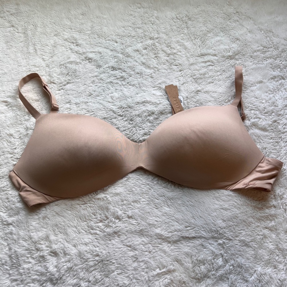 SKIMS Wireless Form Push Up Plunge Bra Clay BR-PUS-10681W Womens Size 38D NWT